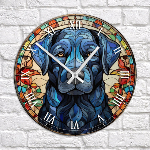 Labrador Black Suncatcher Effect Clock